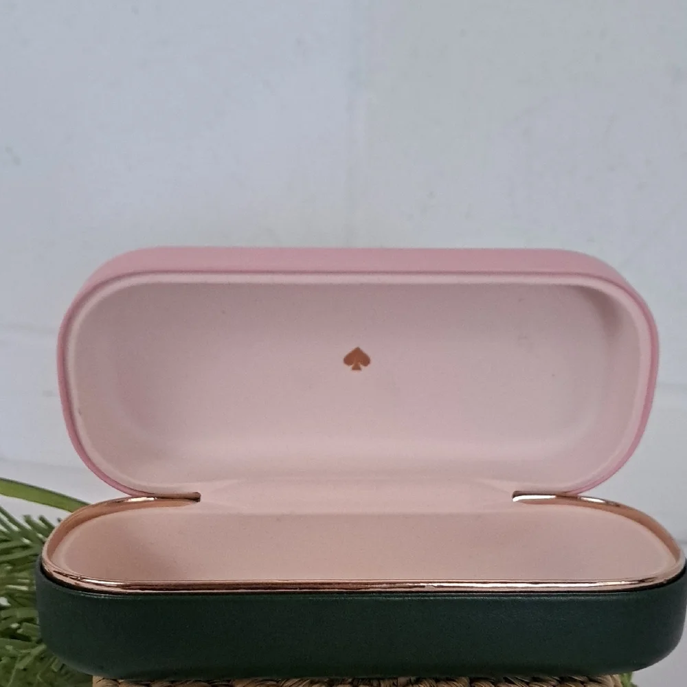 Kate Spade Pink Green Hello Sunshine Hard Shell Glasses Case